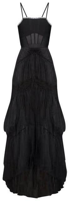 Black Oly Tiered Ruffle Tulle Gown | Dresses | BCBGMAXAZRIA | BCBG Max Azria 