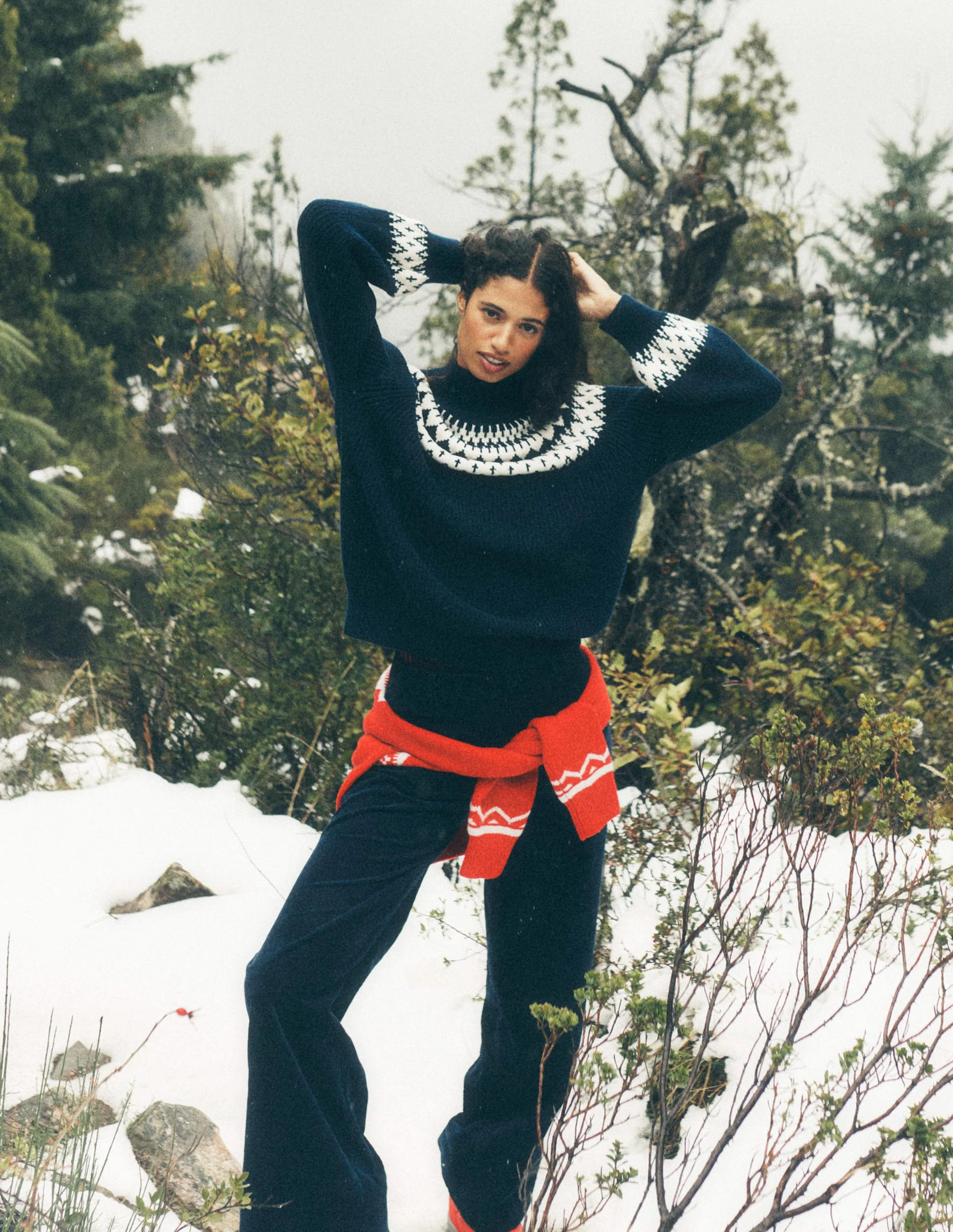 Bianca Cotton Ribbed Sweater-Navy Fair Isle | Boden (US)