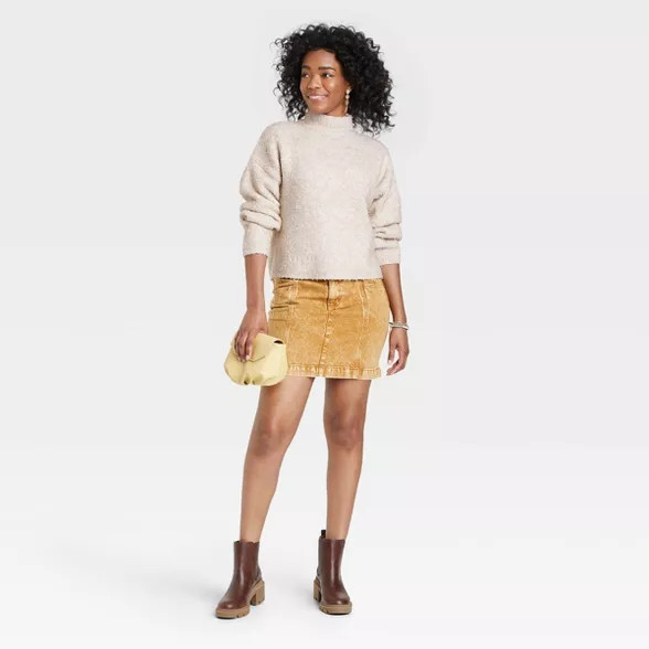 Women's Mock Turtleneck Trek Pullover Sweater - Universal Thread™ | Target