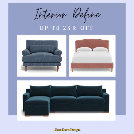 Memorial Day sale 🇺🇸 interior define has up to 25% off sectionals, sofas, beds, chairs and so much more. They’re a favorite resource of mine for upholstered pieces  

#LTKSaleAlert #LTKHome