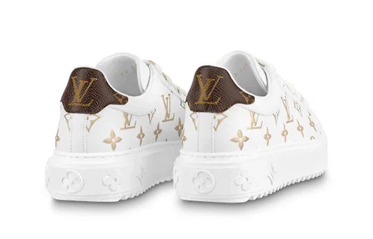 (WMNS) LOUIS VUITTON Time Out Sneakers 'White with Gold Monogram' 1A9HAV | KICKS CREW