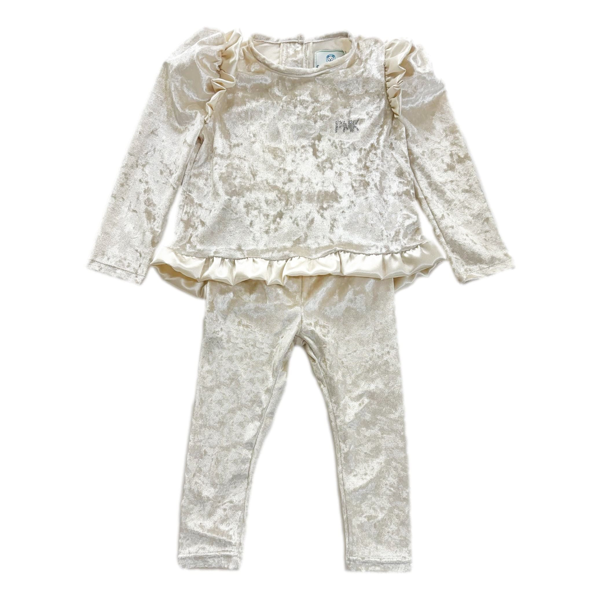 Ivory Cream Velour Lounge Set | petite maison kids