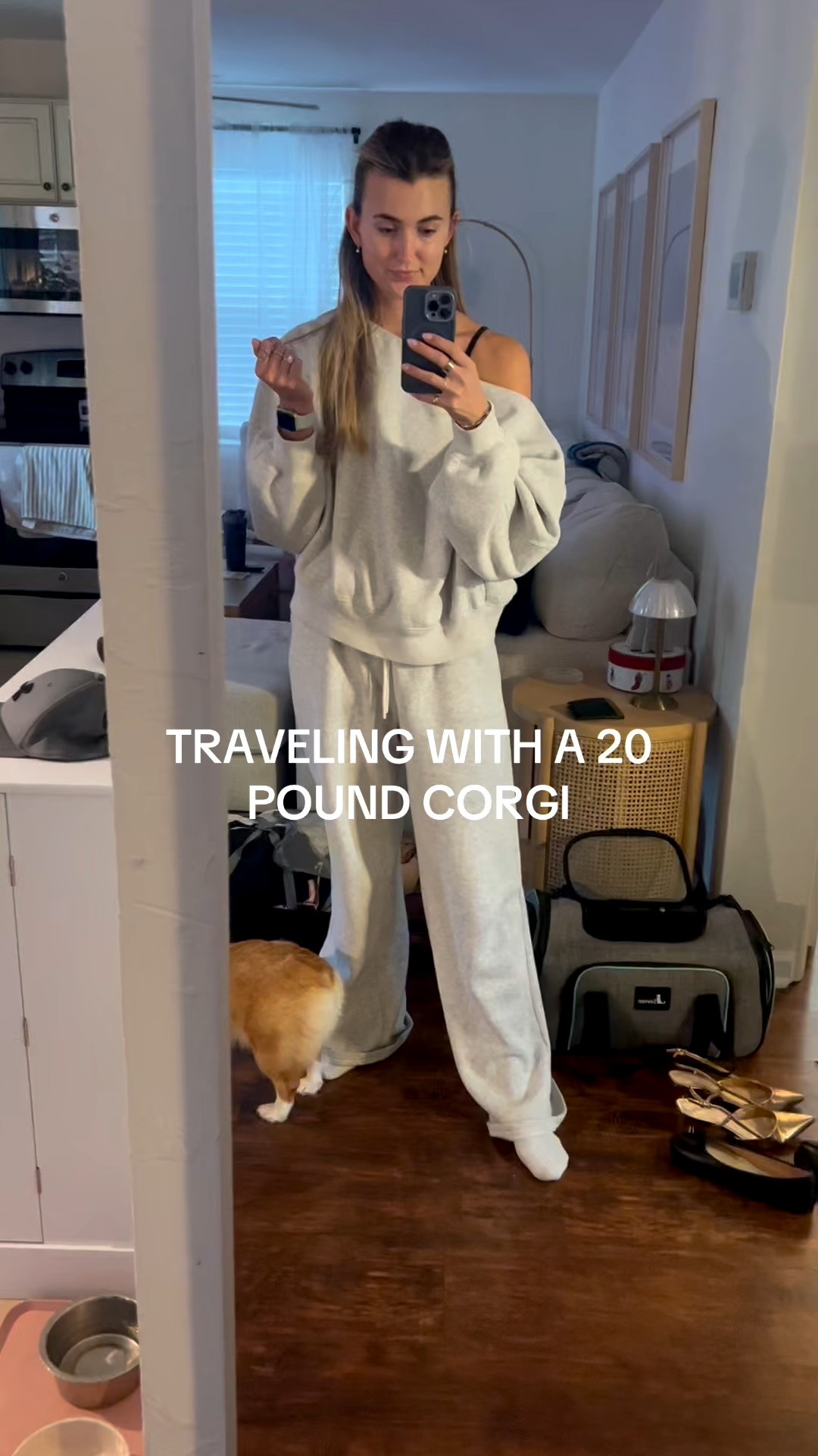 This bag is a MUST if you have a corgi or long dog you want to travel with. Has to be this size for airline travel 18.0"L x 11.0"W x 11.0"H

#LTKdayinmylife #LTKU #LTKvlog