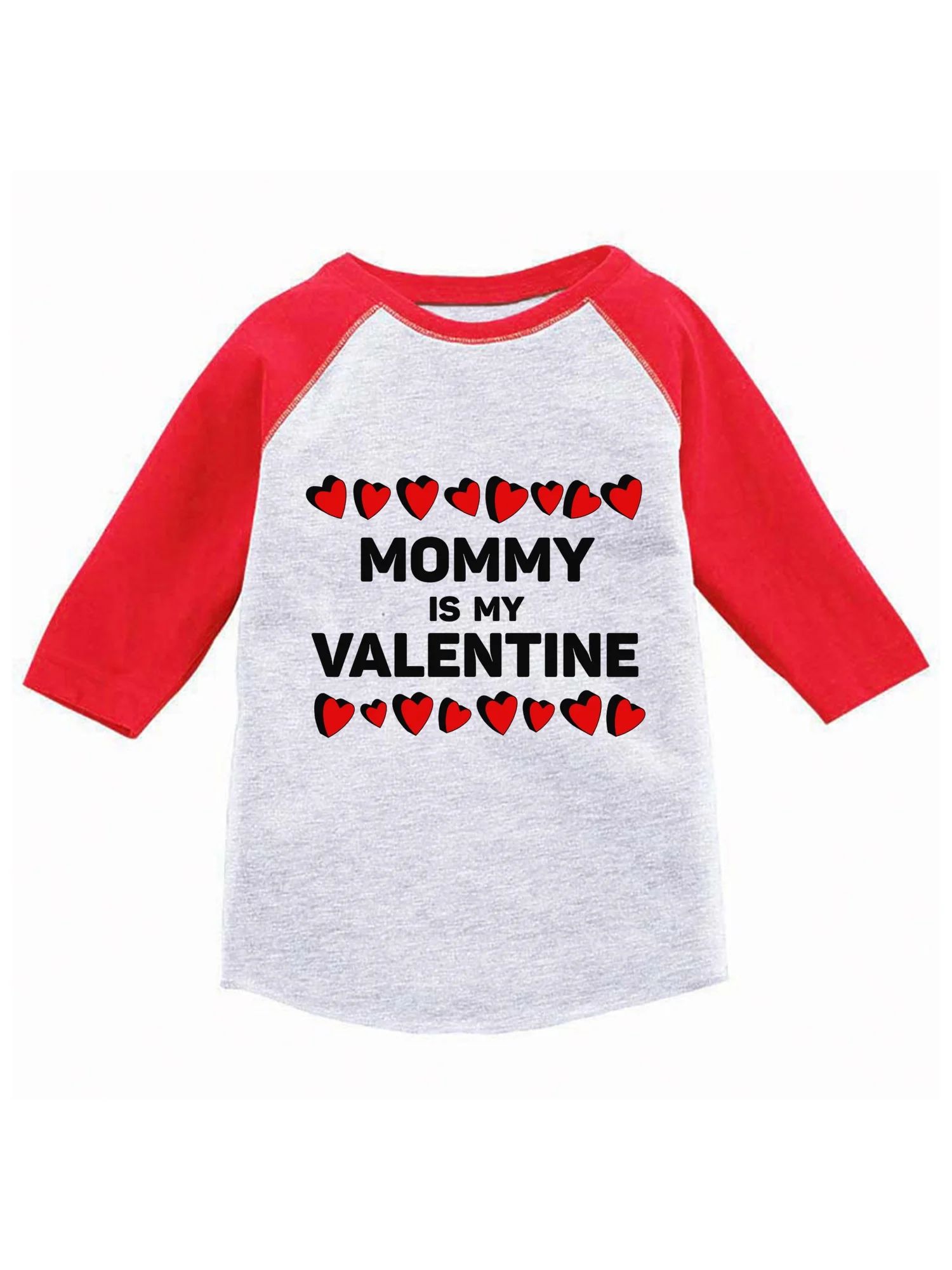Awkward Styles Mommy Is My Valentine Youth Raglan Boys Valentine Shirt Valentines Tshirt for Boys... | Walmart (US)