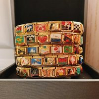 Gold Italian Bracelet, Custom Italy Charms, Personalized Bracelet Gift For Her, Graduation | Etsy (US)