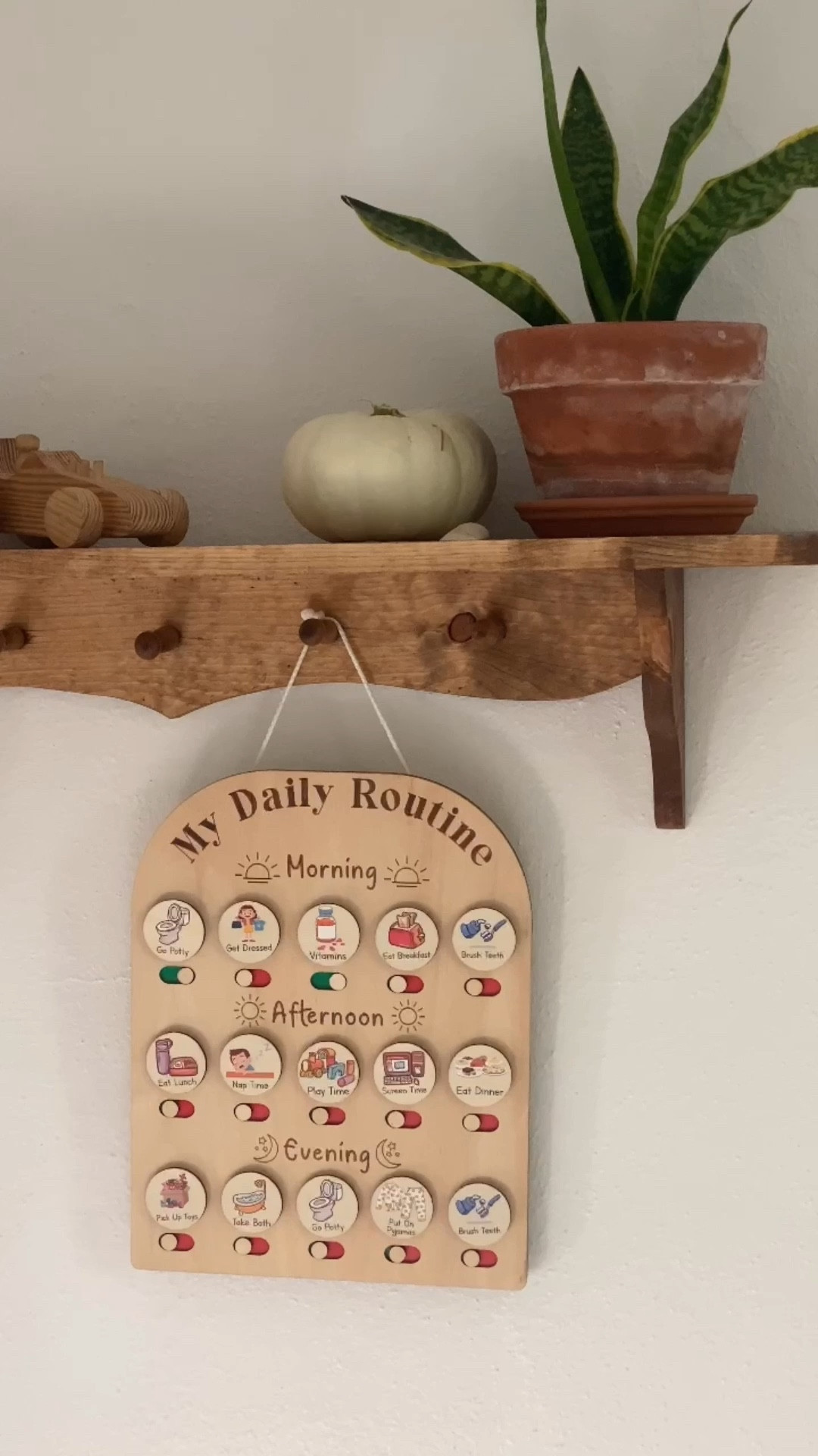 fave thrift finds + the best little daily routine keeper on a homemade vintage inspired shelf. loving bub’s room more and more!

#LTKHome #LTKFamily #LTKSaleAlert