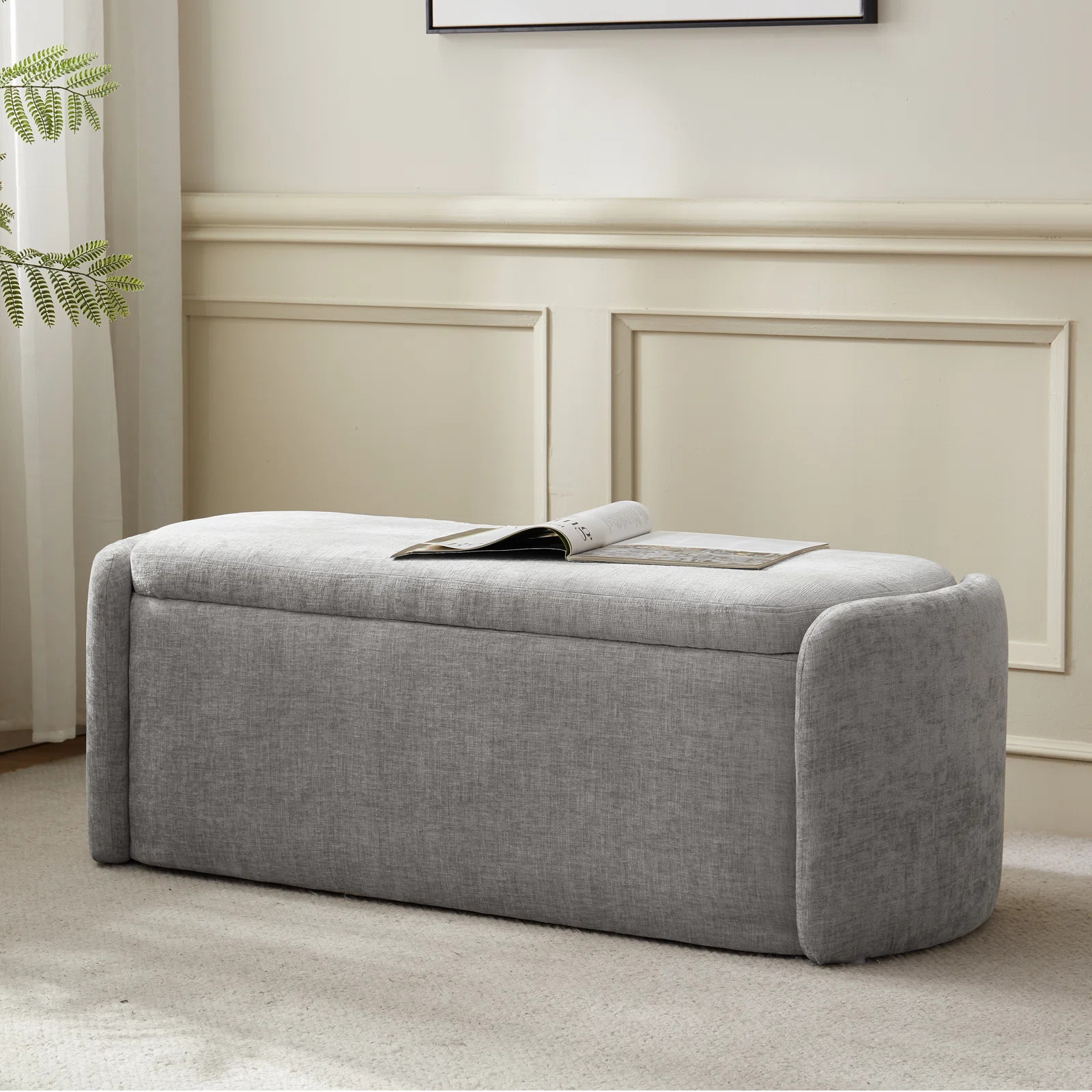 Stana Upholstered Storage Ottoman Bench with Large Hidden Storage | Wayfair North America