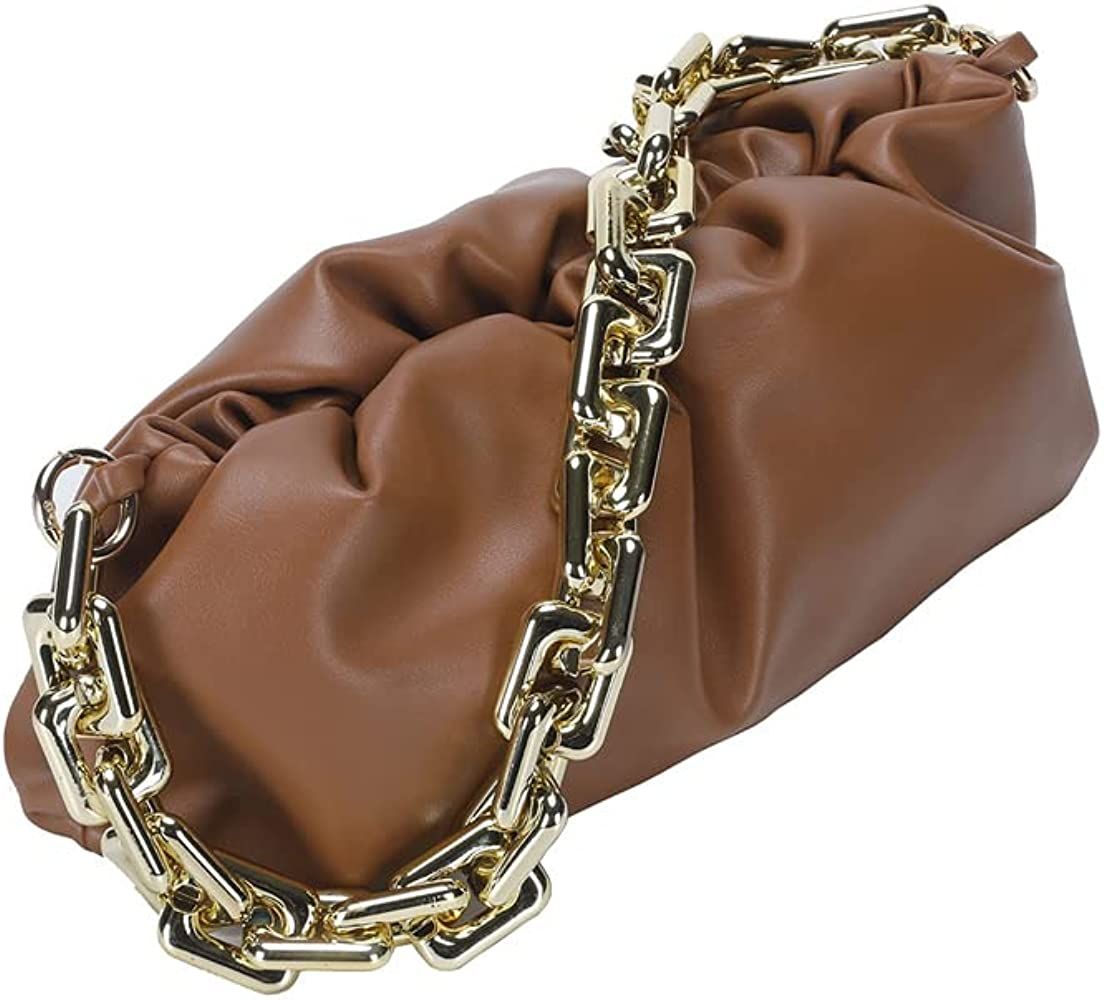 Dumpling Bag Cloud Purses and Handbags for Women Chunky Chain Pouch Shoulder Bag | Amazon (US)