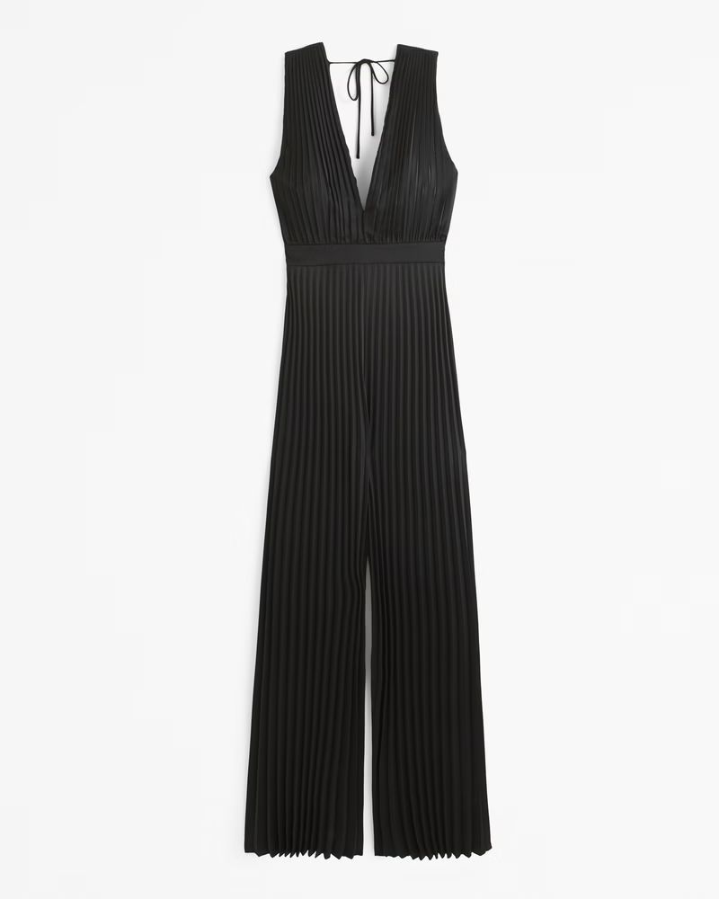 Women's The A&F Giselle Pleated Jumpsuit | Women's Dresses & Jumpsuits | Abercrombie.com | Abercrombie & Fitch (US)