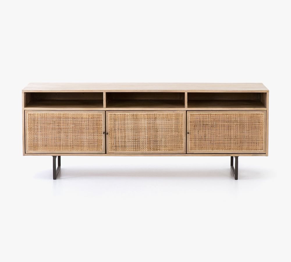 Dolores Cane Media Console | Pottery Barn (US)