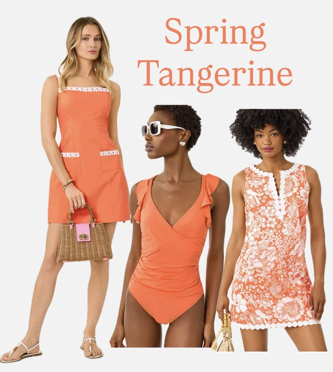 Spring’s tangerine is clear, light, and sunny like orange sherbet!