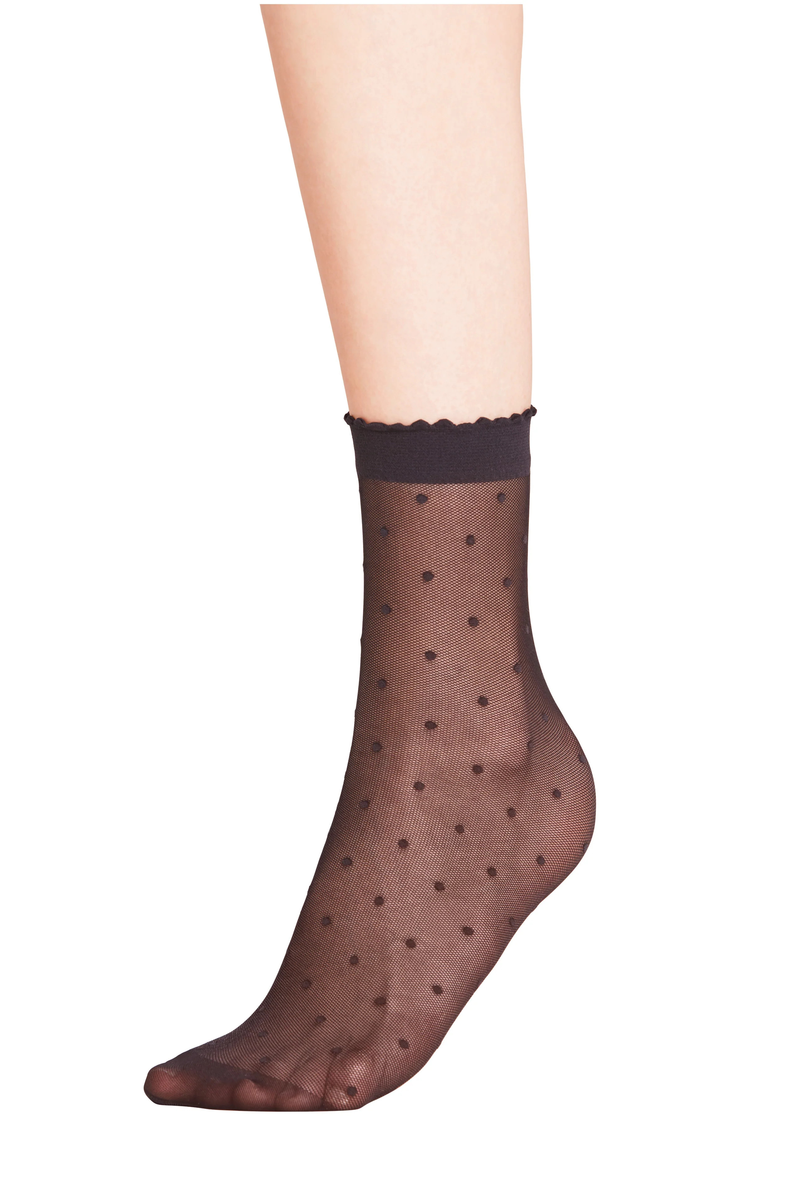 Black Sheer Polka Dot Socks | Tuckernuck (US)