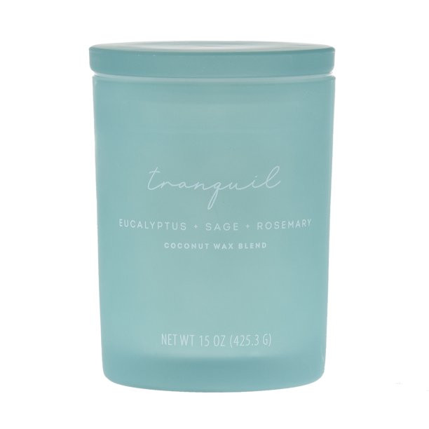 Allswell 15oz Scented 2-Wick Spa Candle - Tranquil (Eucalyptus + Sage + Rosemary) - Walmart.com | Walmart (US)