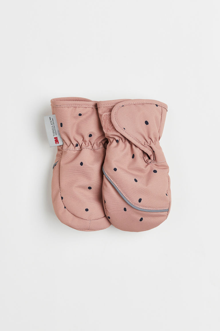 H & M - Water-repellent mittens - Pink | H&M (UK, MY, IN, SG, PH, TW, HK)