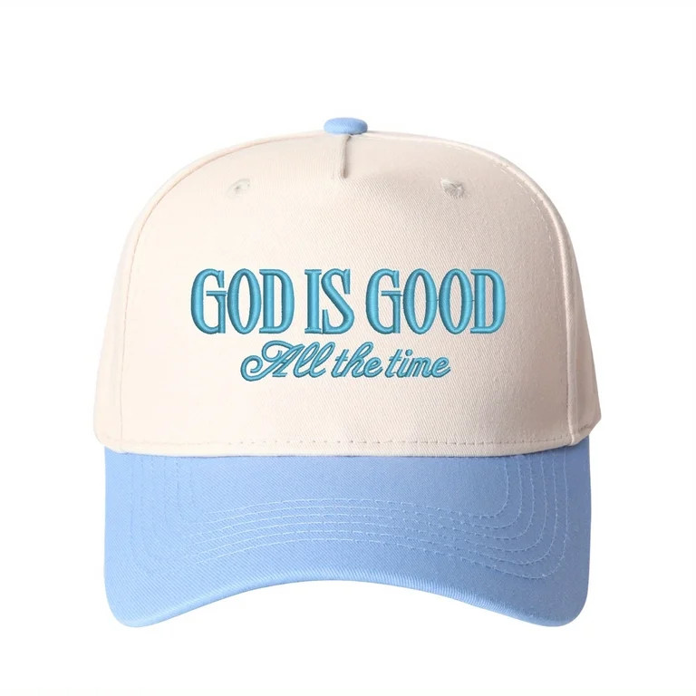 GOD IS GOOD All The Time Embroidered Trucker Hat - Inspirational Christian Cap for Women, Cute Fa... | Walmart (US)