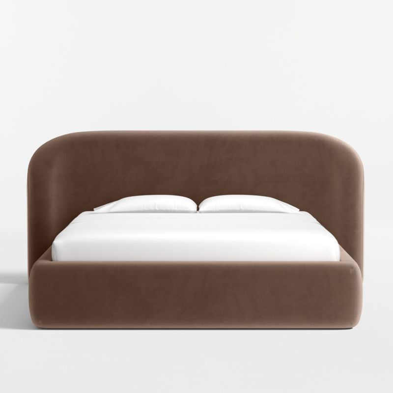 Adelaide Curved Upholstered King Bed | Crate & Barrel