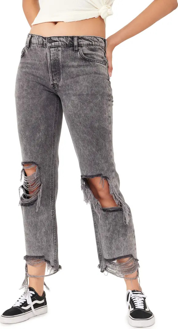Maggie Distressed Straight Leg Jeans | Nordstrom Rack