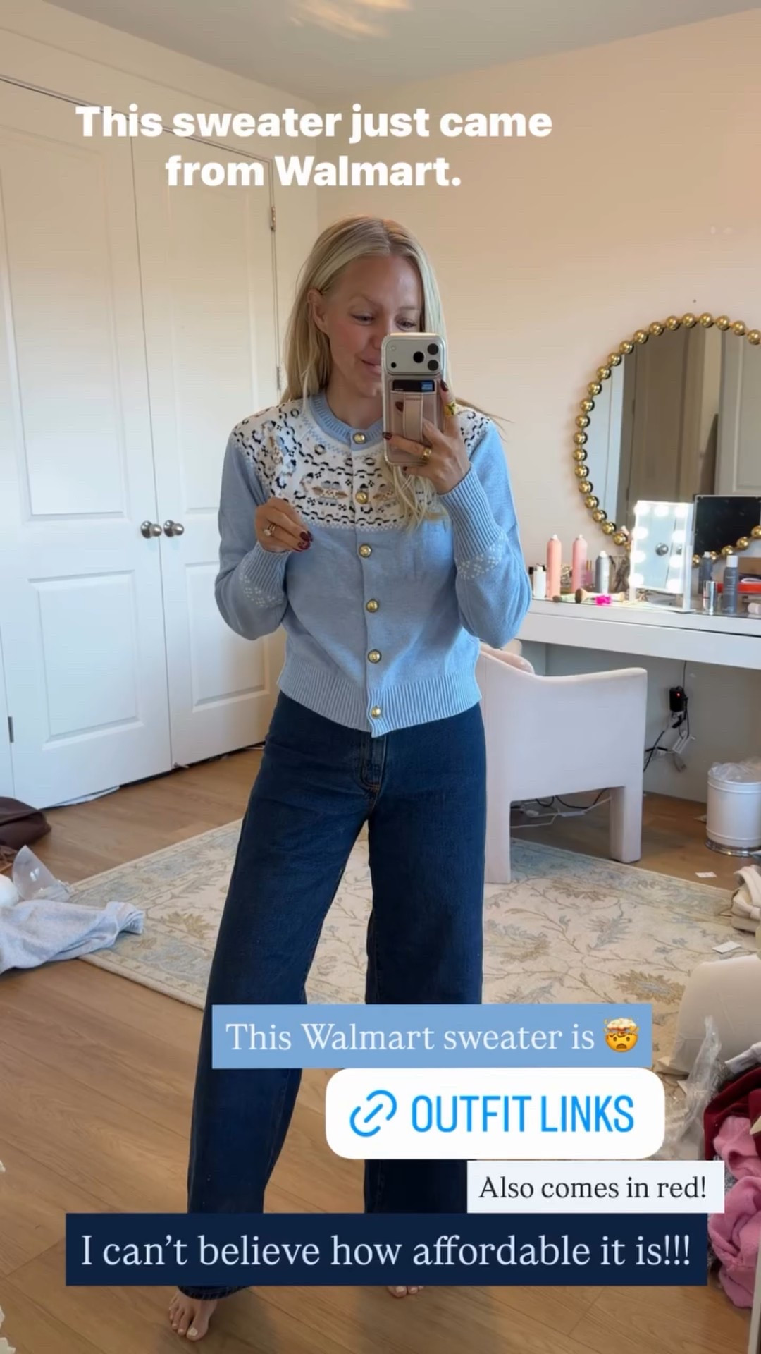 This Walmart sweater is 🤯 Also comes in red!  I can’t believe how affordable it is!!!