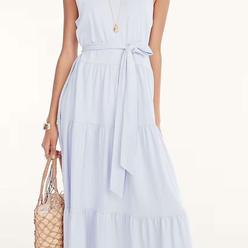 Broken-in jersey tiered maxi dress | J. Crew US