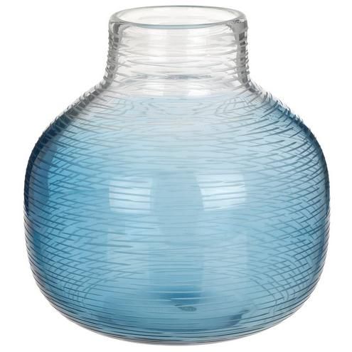 10x10 Etched Glass Vase - Blue-Blue-6264309600740   | Burkes Outlet | bealls