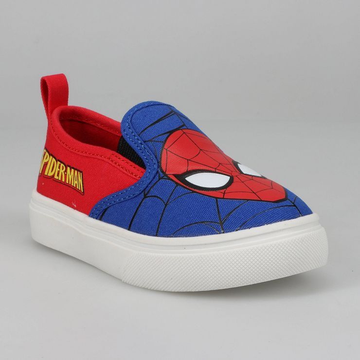 Toddler Boys' Marvel Spider-Man Slip-On Twin Gore Sneakers - Red | Target