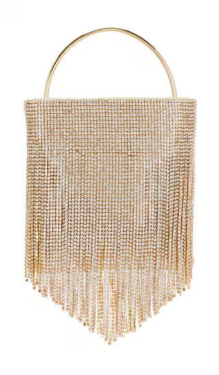 Adina Crystal Fringe Bag in Champagne | Revolve Clothing (Global)