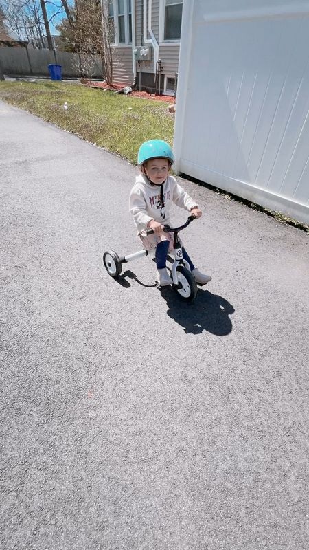 Learning to ride a bike is hard for all parties involved 😅 here’s what we’ve been using that’s been working out great for us

#LTKFitness #LTKKids #LTKFamily