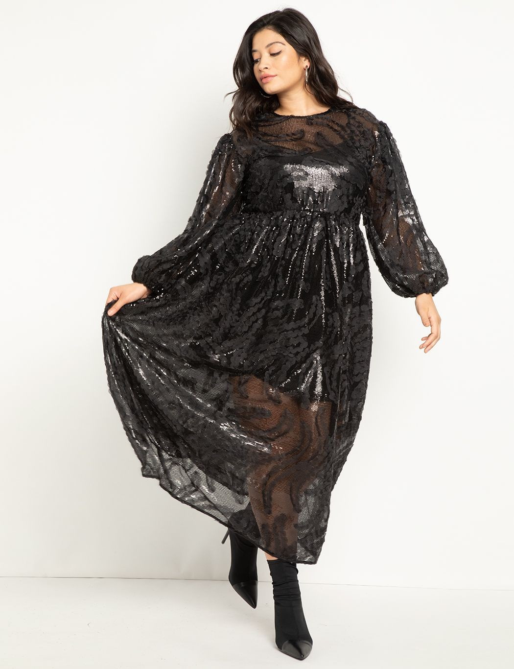 Sequin Mesh Maxi Dress | Eloquii