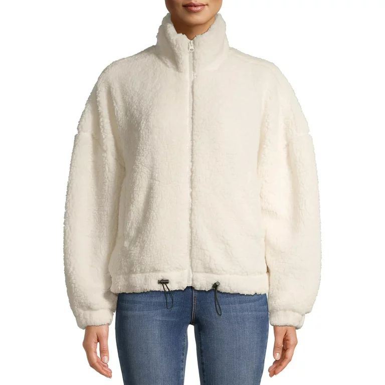 No Boundaries Juniors Full Zip Sherpa Jacket | Walmart (US)