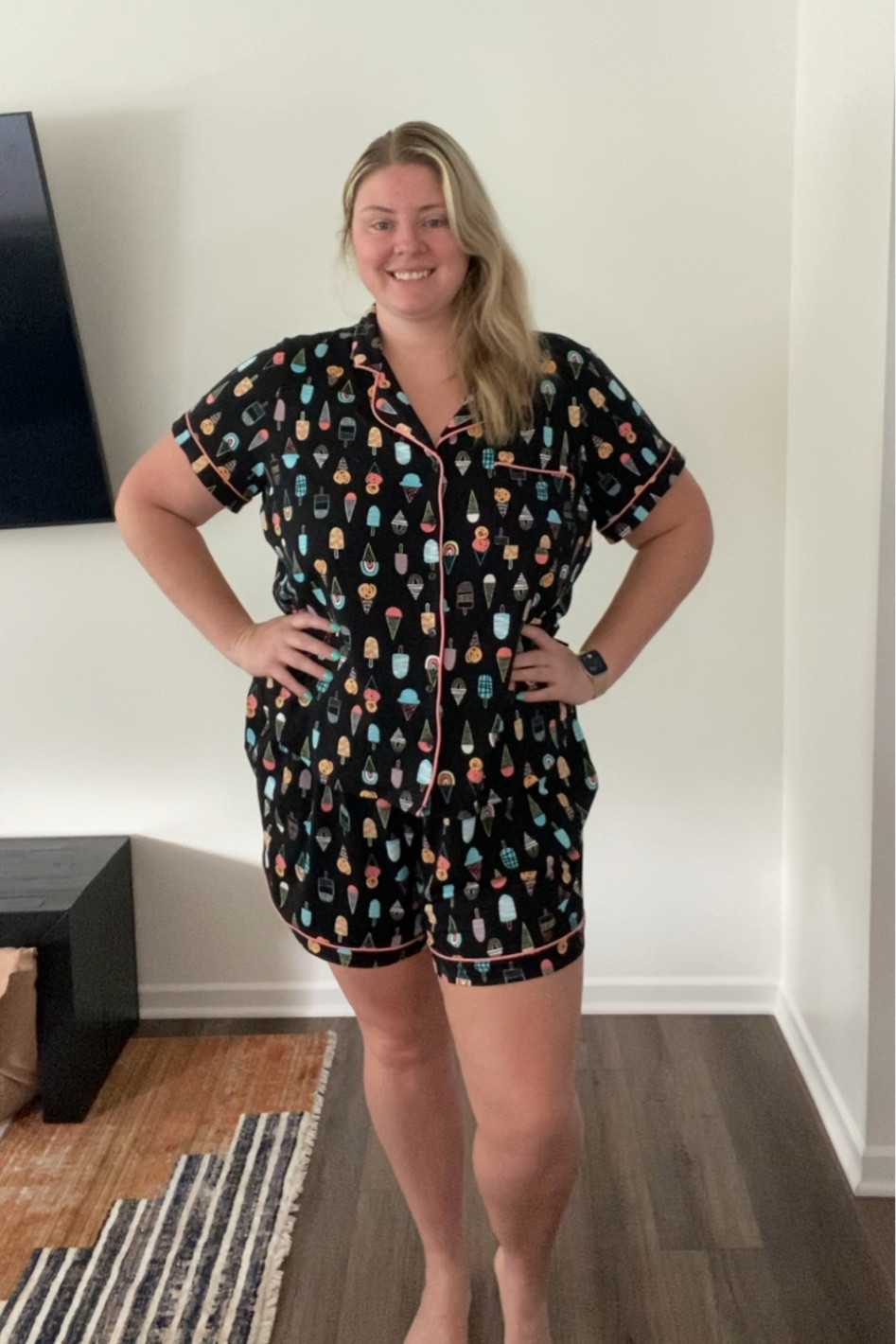 Another look at my newest obsession! $16 Walmart pajamas! I will own one of each by the end of the summer, I can assure you!

#pajamas #plussizepajamas 

#LTKunder50 #LTKstyletip #LTKcurves