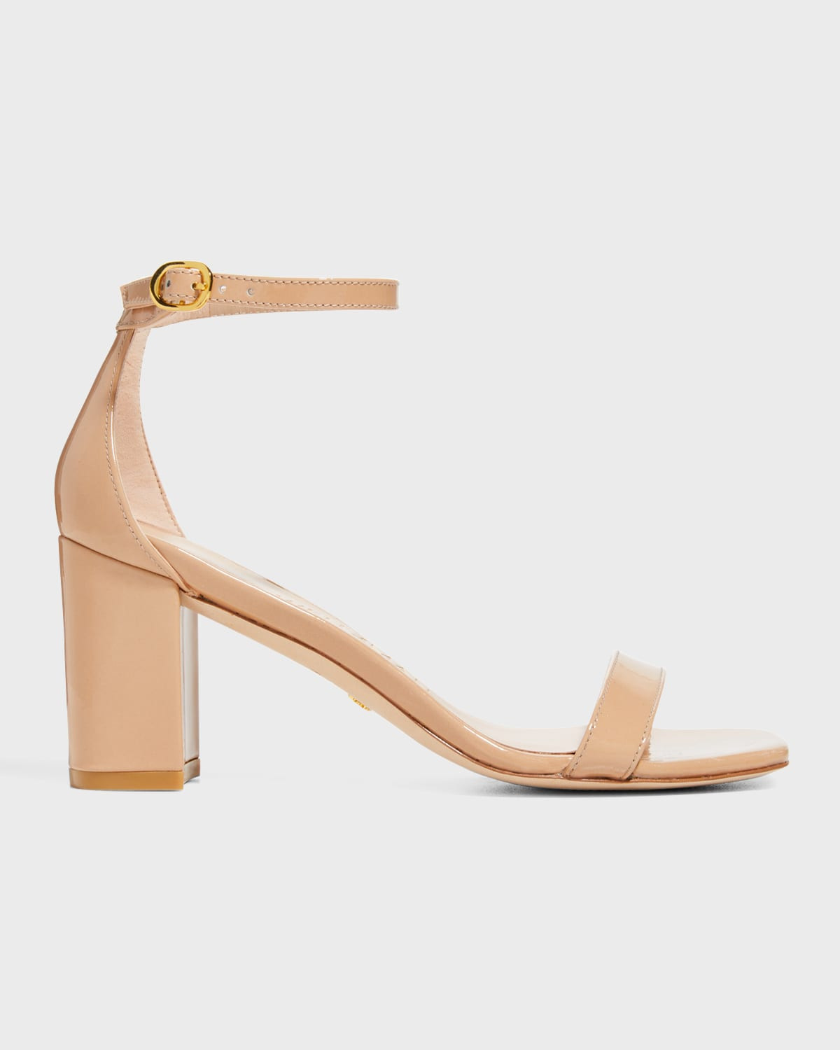 Nudistcurve Patent Leather Block-Heel Sandals | Neiman Marcus