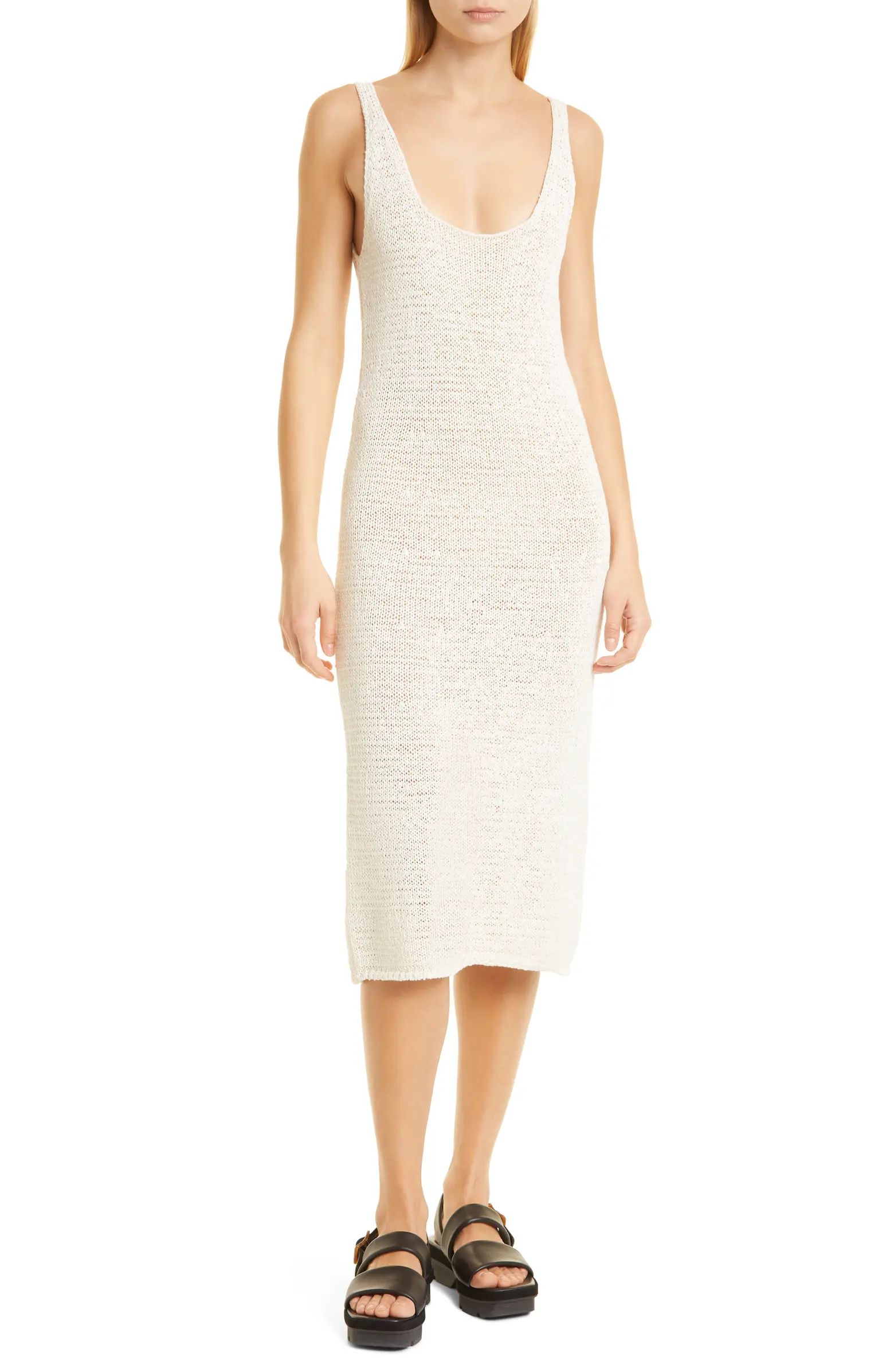 Sleeveless Cotton Blend Sweater Dress | Nordstrom