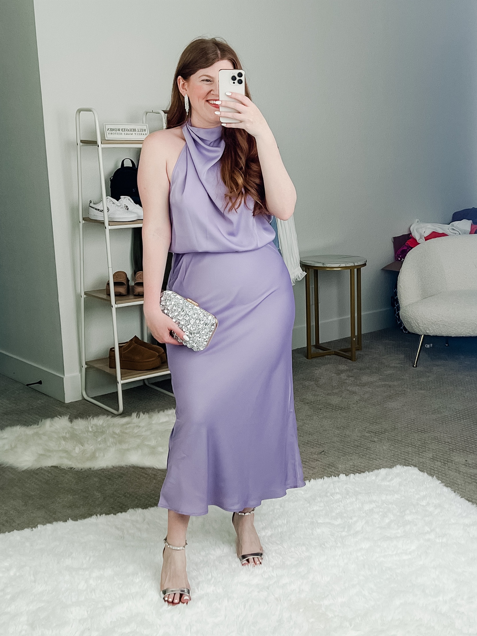 Spring wedding guest dress from amazon wearing size large with shapewear. Midi dress. 

#LTKunder50 #LTKSeasonal #LTKwedding