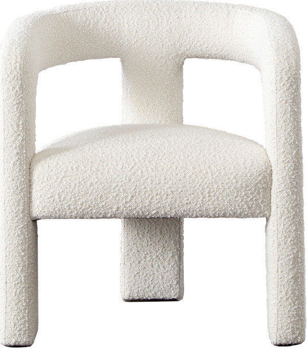 Scout Dining Chair In Ivory Boucle Fabric | 1stopbedrooms