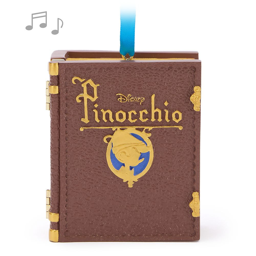 Pinocchio Storybook Musical Living Magic Sketchbook Ornament | Disney Store