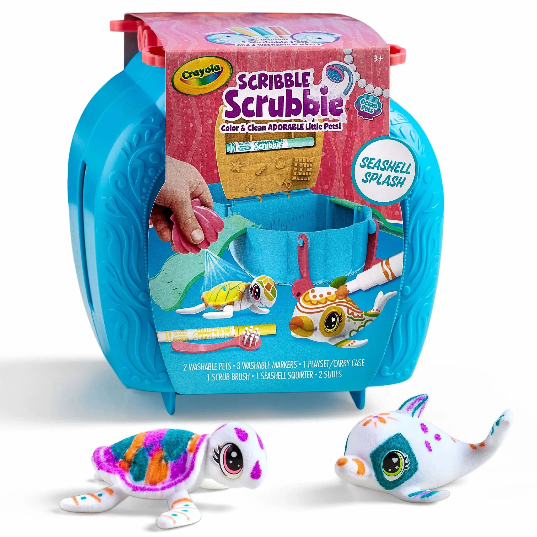 Crayola Scribble Scrubbie Ocean Animals Toy Set, School Supplies, Beginner Unisex Child, 8 Pcs | Walmart (US)