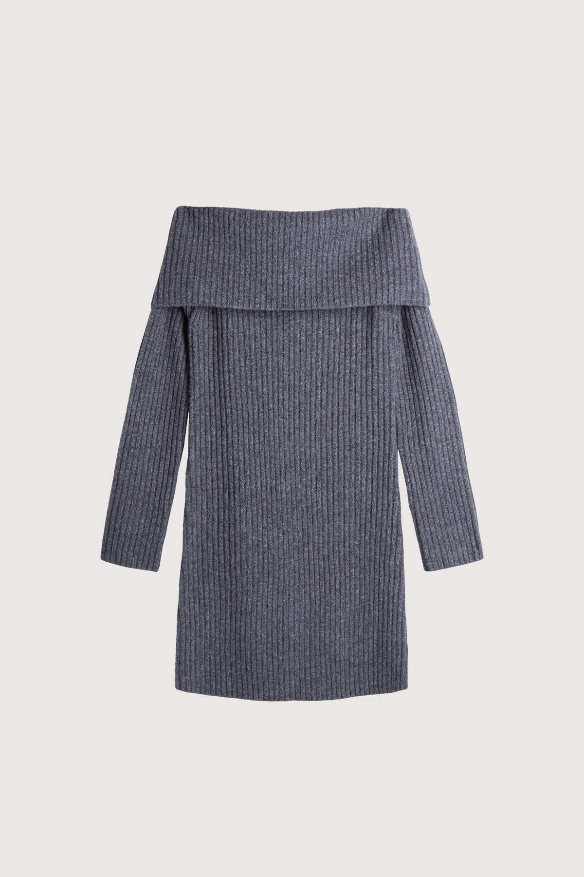 OFF SHOULDER RIB-KNIT MINI DRESS | OAK + FORT