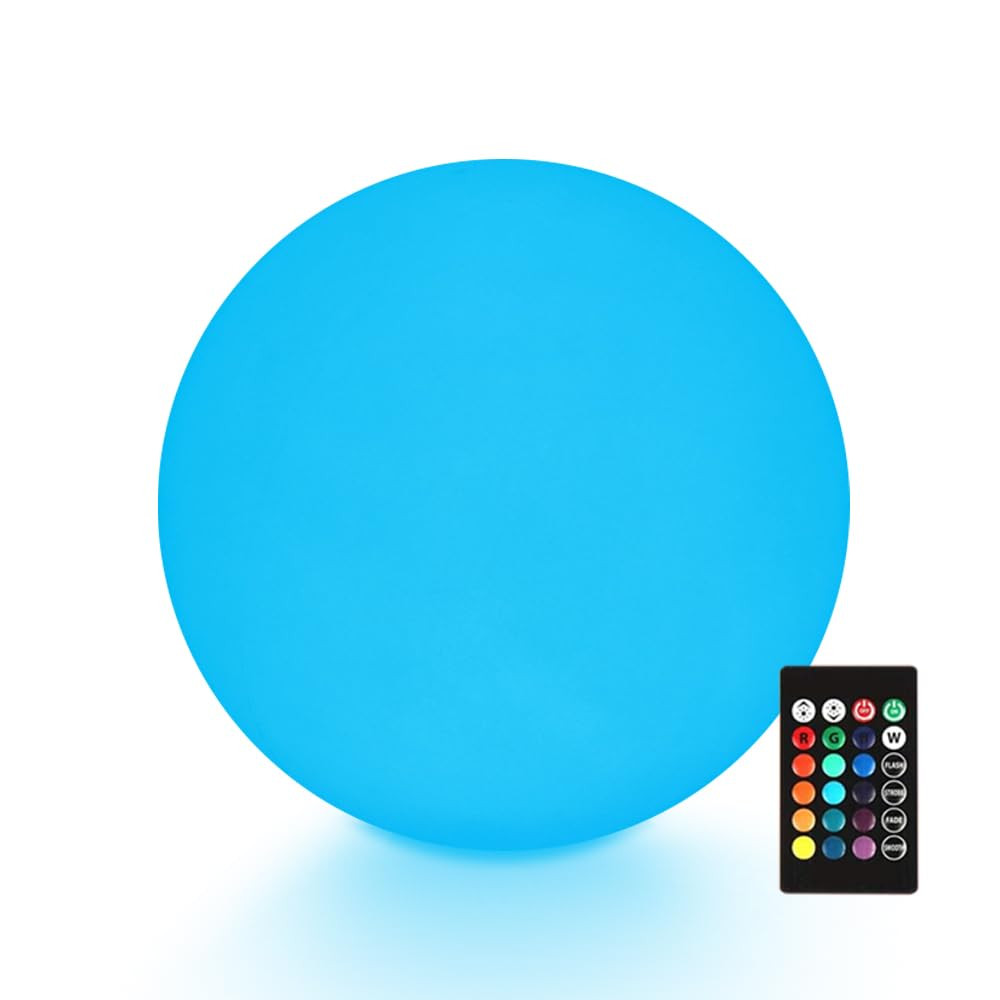 LED Ball Light, 10-Inch Rechargeable & Remote Globe Light, 16 RGB Color Changing Night Light, Wat... | Amazon (US)
