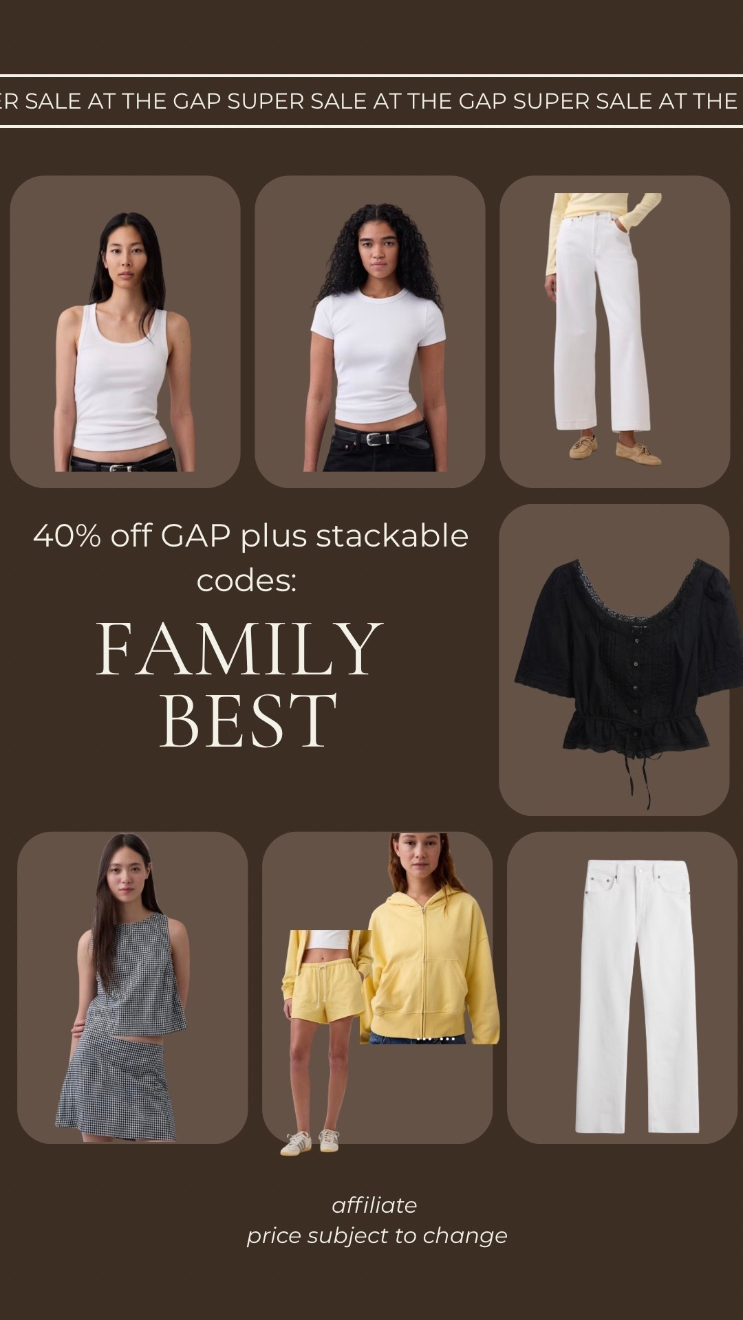 Stock up on the essentials at the Gap while the sale is wild and the codes stack. It’s 40% off. Plus 20% off. Plus 10% off  

#LTKsale #LTKcanada #LTKstyletip
