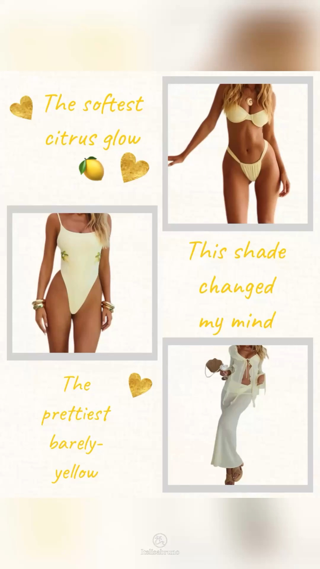 I’m not a yellow person… but this soft citrus glow completely changed my mind 🤍🍋 @hellomolly 

Sharing a matching swim set with coordinating coverups—perfect for beach days, vacations, and resort wear.

#Ad #Swimwear #MatchingSet #BeachOutfit #VacationOutfit #ResortWear #SwimStyle #BeachStyle #SummerOutfit #Coverup #VacationStyle #CoastalStyle #HelloMolly


#LTKSwim #LTKSeasonal #LTKootd