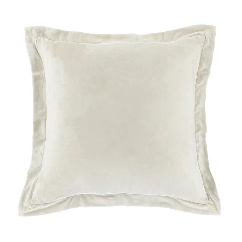 Annita Solid Faux Silk Velvet Flanged Romantic Western Sham | Wayfair North America