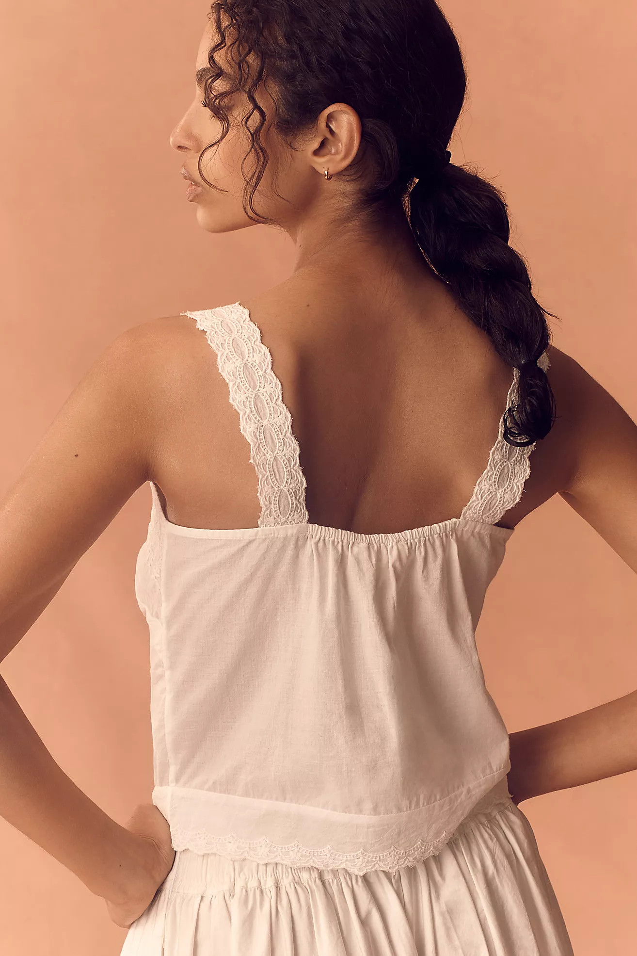 Forever That Girl Square-Neck Embroidered Tank | Anthropologie (US)