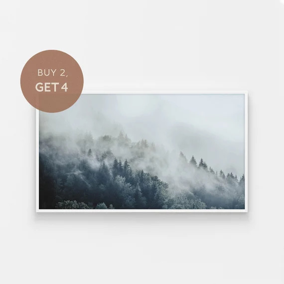Read the full title
    Samsung Frame TV Art, Evergreen Trees, Digital Download, Winter Art Print... | Etsy (US)