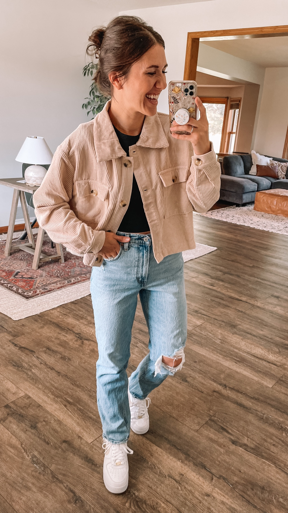 Amazon fashion cropped corduroy jacket, small
Abercrombie straight jeans
Cropped top, cropped tee (size up!)
Nike sneakers, white sneakers
Nike Air Force one sneakers
Fall outfits 
Fall outfit 
Amazon finds 
Casual outfit 
Fall jackets
Shacket
Fall coat

#LTKSeasonal #LTKsalealert #LTKstyletip