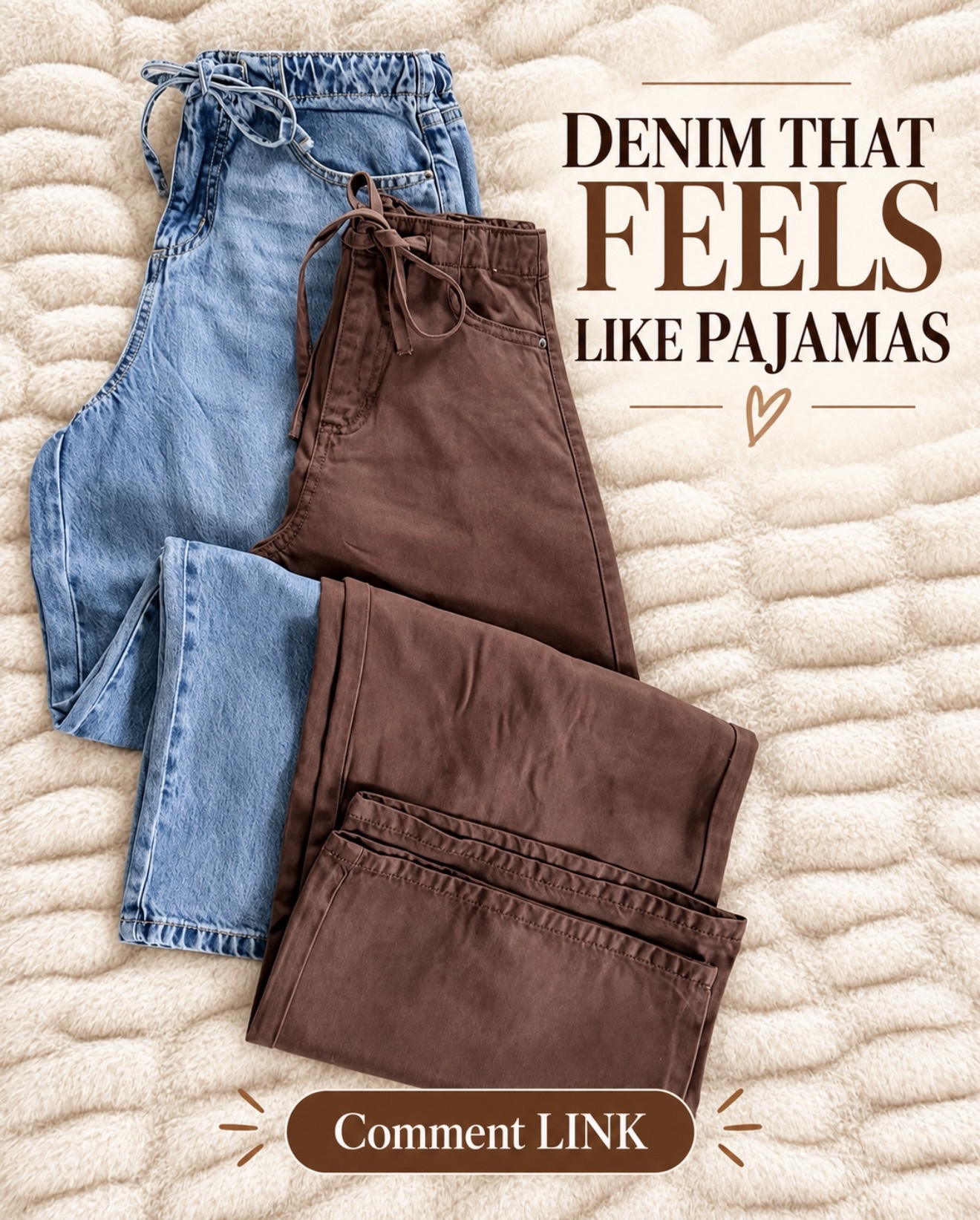 Denim that feels like pajamas? Yes, please 🙌🏻I love the chocolate brown, and it also comes in a few different washes. 
💬Comment LINK and I’ll send them your way.

#LTKootd #LTKOver40 #LTKSeasonal