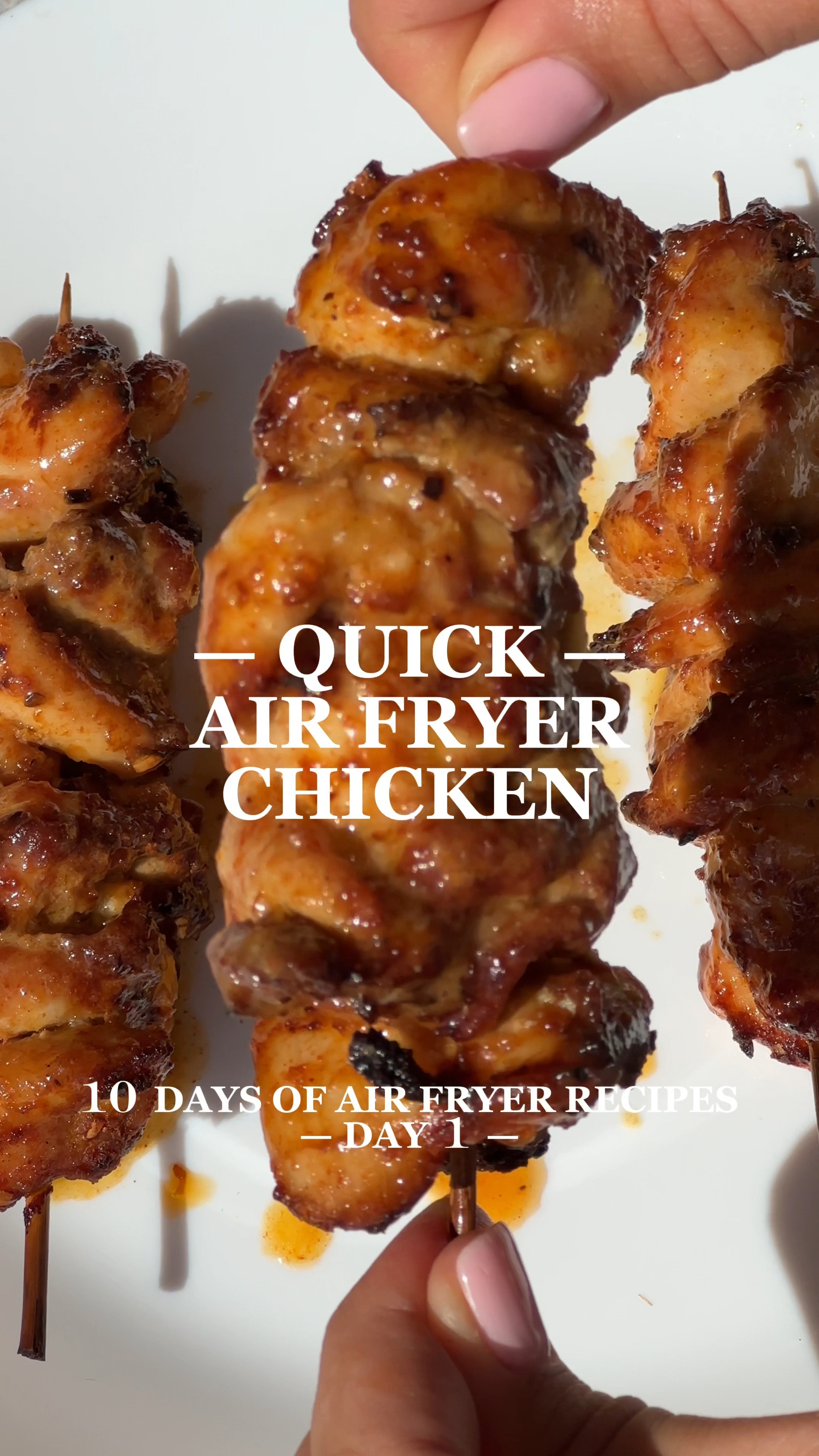 "Embracing kitchen magic with my Ninja Air Fryer ✨ Perfectly crispy chicken skewers that stole the show! #NinjaMagic #AirFryerLove #CrispyDelights #KitchenWin"