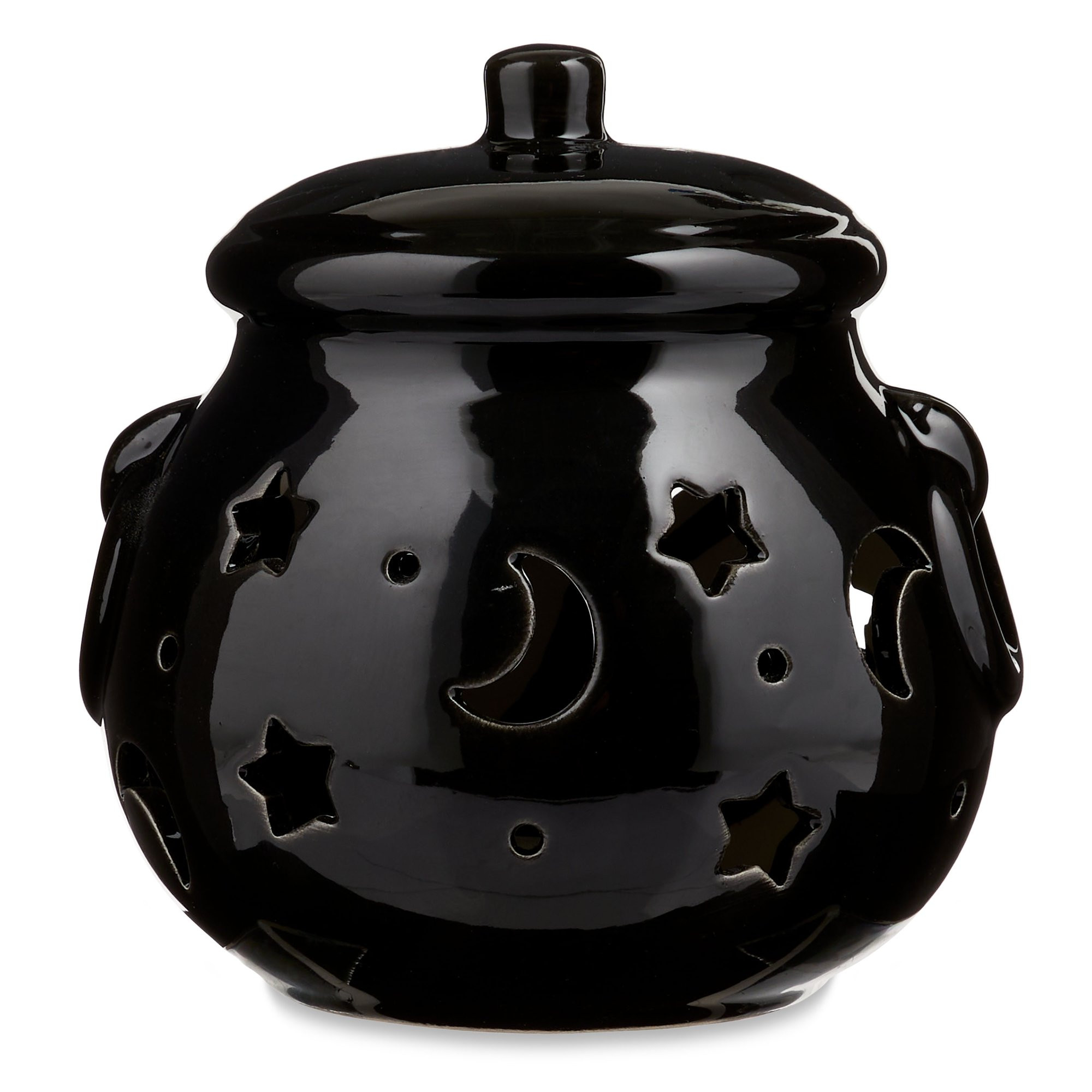 Halloween LED Ceramic Black Cauldron, 4"L x 3.5"W x 4"H, Way To Celebrate | Walmart (US)