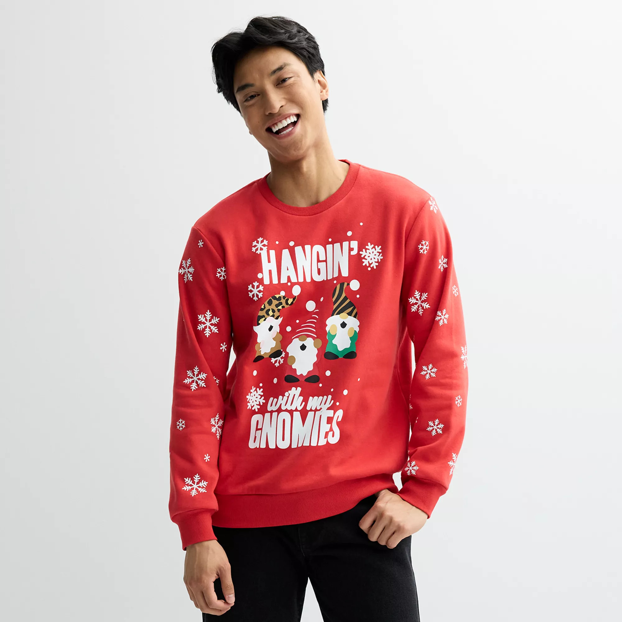 Men's Holiday Hanging with My Gnomies Crewneck Graphic Sweatshirt | Kohl's
