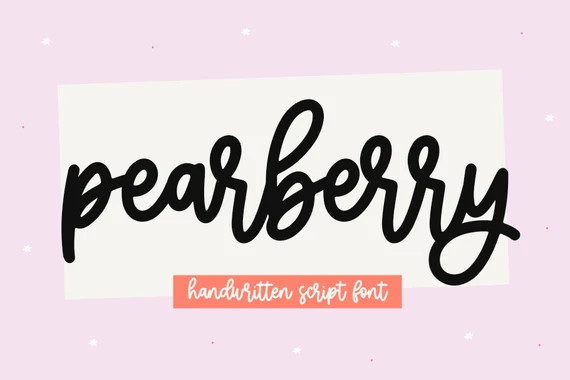 Pearberry Font - Handwritten Script Font, Cricut Fonts, Bold Script Font, Cursive Font, Fonts for... | Etsy (US)