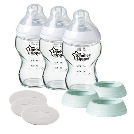 Closer to Nature 3 in 1 Convertible Glass Ba Bottles Slow Flow Nipples - 9oz 3ct | Walmart (US)